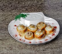 Грибы на мангале