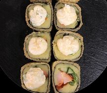 Чёрный русский темпура с курицей