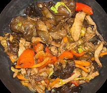 Салат с языком и грибами