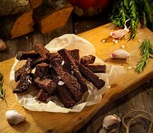 Гренки под пиво с чесночком