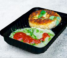 Куриная котлета с картофельным пюре