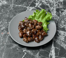 Куриные сердечки в соусе терияки