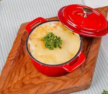 Жюльен с языком и грибами