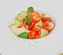 Маринованные цукини с тигровыми креветками