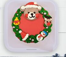 Бенто-торт Christmas wreath
