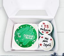 Набор бенто-торт и 2 стакана Лучший батя 