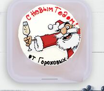 Бенто-торт Drunk Santa