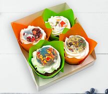 Набор 4 капкейка Открытки 