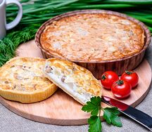 Киш с курицей и грибами