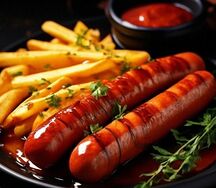 Сосиска с картофелем