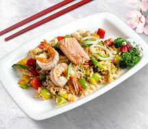 Теппаньяки рис с морепродуктами