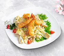 Цезарь с креветкой темпура