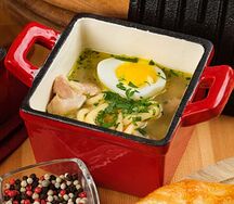 Лагман с курицей и яйцом