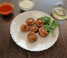 Шампиньоны на мангале