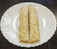 Блины с творогом, сладкие