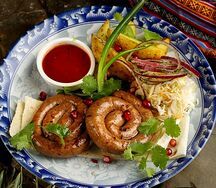 Колбаски с картофелем