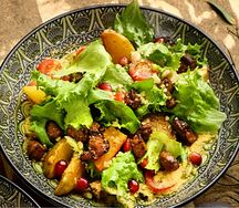 Салат с куриной печенью
