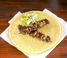 Шашлык из куриных сердечек