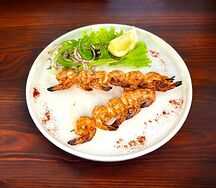 Шашлык из креветок