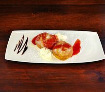 Сырники с ягодным муссом