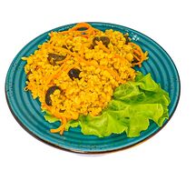 Плов из булугура с куриными сердечками