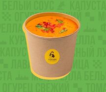 Томатный крем с копченой курицей