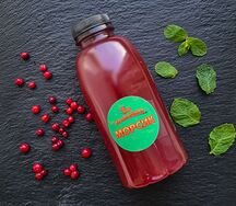 Морс брусника-мята