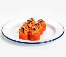 Запеченный ролл с лососем