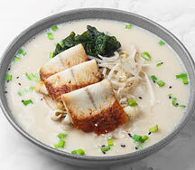 Сливочный суп с угрем