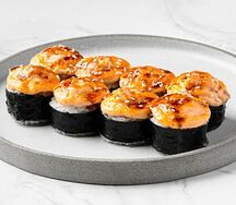 Ролл, запеченный с грибами шиитаке