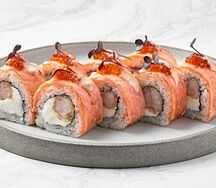 Ролл лосось-креветка