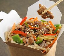 Вок Лапша удон со свининой в устричном соусе