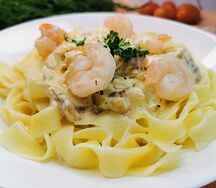 Паста с креветками