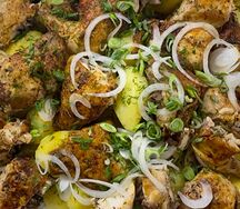 Курица рубленая с картошкой