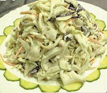 Салат из кальмара с майонезом