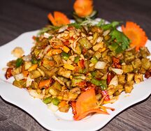 Салат из баклажанов с кедровым орехом