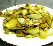 Жареная свинина с луком