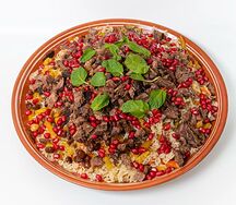 Плов с гранатом и мятой на компанию