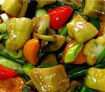 Морской язык жареный с перцем