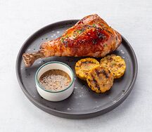 Голень индейки в медово-горчичной глазури