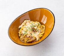 Лингвини с кабачком и креветками