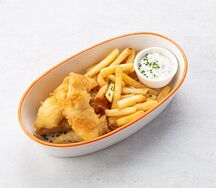 Фиш-энд-чипс со сливочным соусом