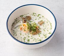 Сливочный суп с креветкой