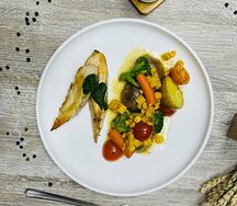 Стейк курицы су-вид с овощами
