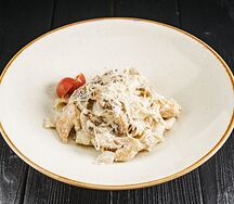 Паста с цыпленком и грибами
