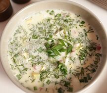 Окрошка с курицей