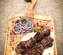 Шашлык из бараньей печени