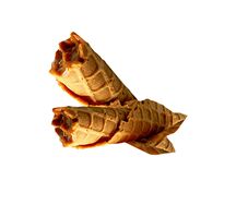 Вафельная трубочка со сгущенкой