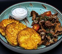 Драники с лисичками 