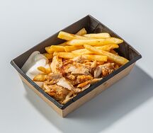 Картофель фри с курицей гриль